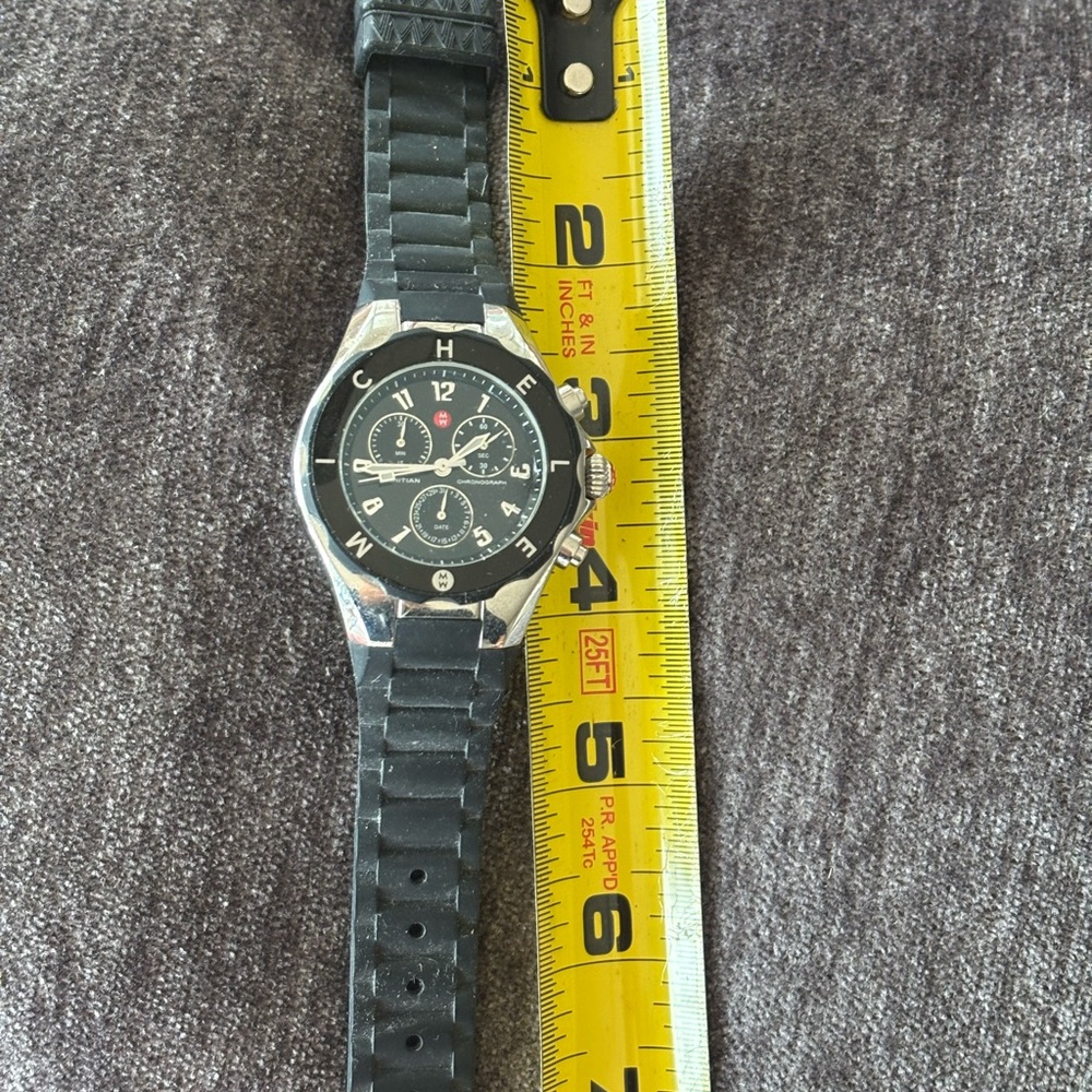 Michele Black and Silver Sport Watch
